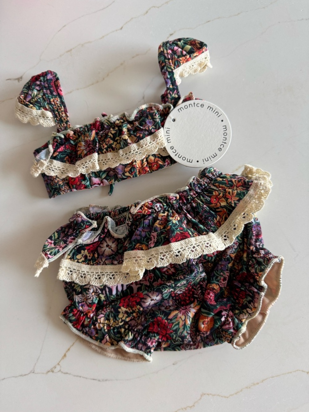 Montce Mara Floral Mini Cabana Bikini set 6-12m